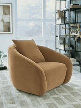 Mega Furniture - Ashley Furniture - Yahya Swivel Accent Chair - Swivel Accent Chair / Camel - A3000781