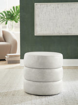 Mega Furniture - Ashley Furniture - Ummi Living Room - Swivel Accent Ottoman / Bone - A3000792