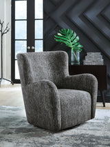 Mega Furniture - Ashley Furniture - Rowenburg Swivel Glider Accent Chair - Swivel Glider Accent Chair / Heather Charcoal - A3000796