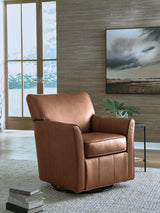 Mega Furniture - Ashley Furniture - Braydunn Swivel Glider Accent Chair - Swivel Glider Accent Chair / Caramel - A3000821