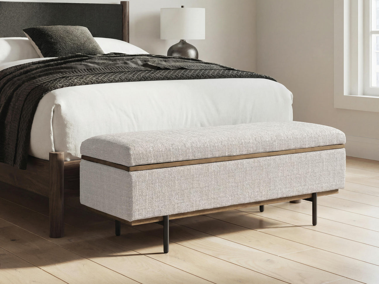 Mega Furniture - Ashley Furniture - Dettaford Next-Gen Nuvella Storage Bench - Storage Bench - A3000848