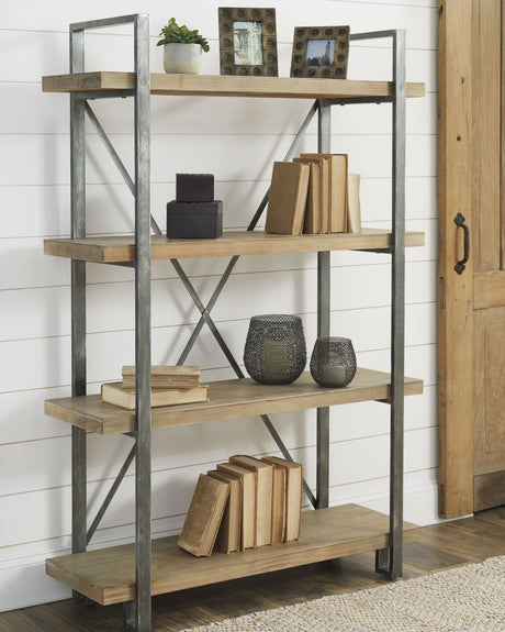 Mega Furniture - Ashley Furniture - Forestmin Bookcase - Bookcase / Brown/Black - A4000045