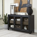 Mega Furniture - Ashley Furniture - Lenston Accent Cabinet - Accent Cabinet / Black/Gray - A4000508