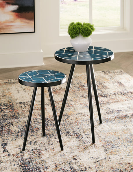 Mega Furniture - Ashley Furniture - Clairbelle Accent Table (Set of 2) - Accent Table (Set of 2) / Teal - A4000523