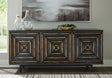 Mega Furniture - Ashley Furniture - Fair Ridge Accent Cabinet - Accent Cabinet / Distressed Black - A4000573
