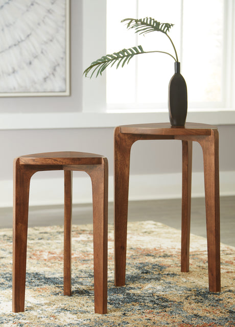 Mega Furniture - Ashley Furniture - Brynnleigh Accent Table (Set of 2) - Accent Table Set (Set of 2) / Medium Brown - A4000607