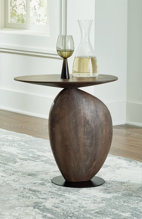 Mega Furniture - Ashley Furniture - Cormmet Accent Table - Accent Table / Brown/Black - A4000612