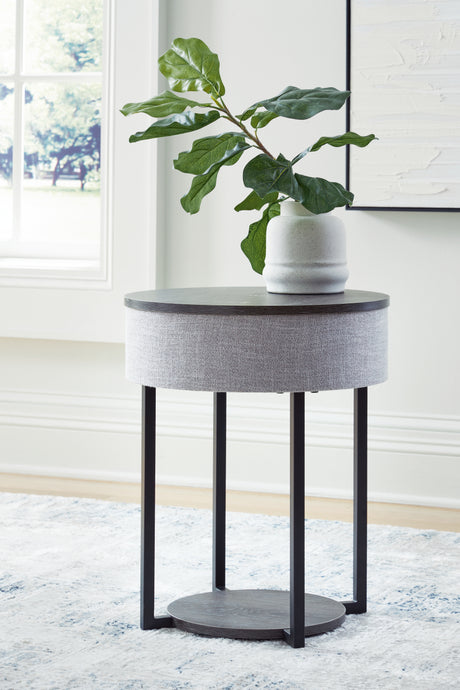 Mega Furniture - Ashley Furniture - Sethlen Accent Table with Speaker - Accent Table with Speaker / Gray/Black - A4000641