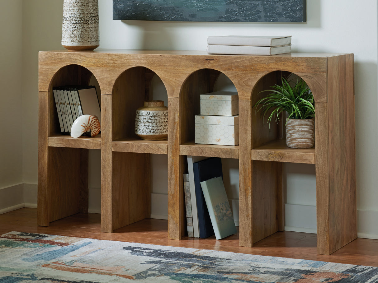 Luzmanacy Console Table - Natural Brown Luzmanacy Console Table - Natural Brown
