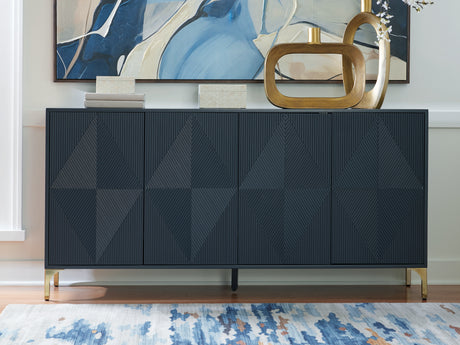 Mega Furniture - Ashley Furniture - Loirwick Accent Cabinet - Accent Cabinet / Dark Blue - A4000677