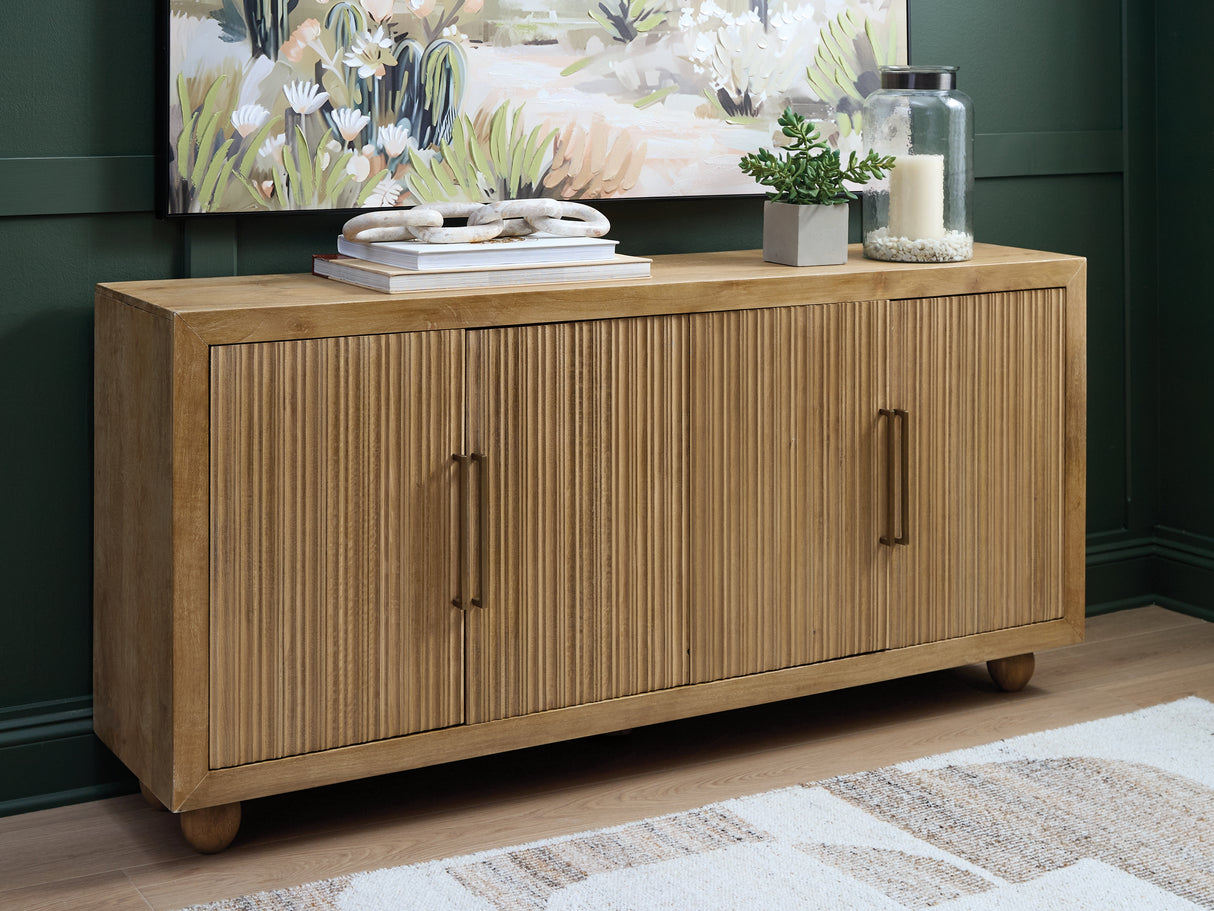 Mega Furniture - Ashley Furniture - Niam Accent Cabinet - Accent Cabinet / Light Antique Beige - A4000684