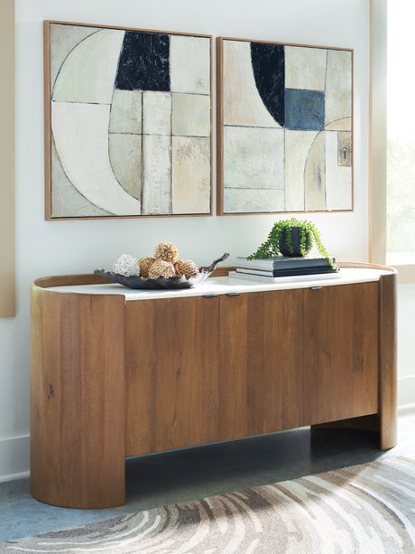 Mega Furniture - Ashley Furniture - Fitzroy Accent Cabinet - Accent Cabinet / Brown/White - A4000688