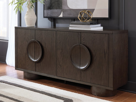 Mega Furniture - Ashley Furniture - Veeda Accent Cabinet - Accent Cabinet / Dark Brown - A4000703