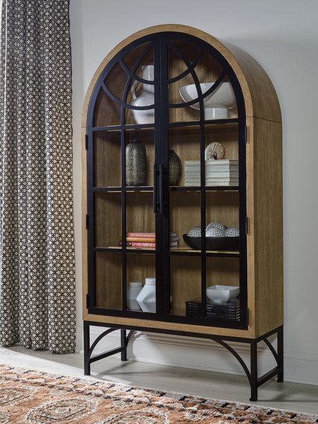 Mega Furniture - Ashley Furniture - Gwenwich Accent Cabinet - Accent Cabinet / Natural/Black - A4000704