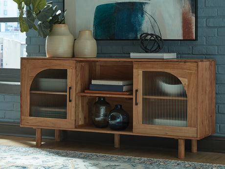 Mega Furniture - Ashley Furniture - Adway Accent Cabinet - Accent Cabinet / Natural Brown - A4000709