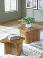 Mega Furniture - Ashley Furniture - Abeford Accent Coffee Table (Set of 2) - Accent Cocktail TBL Set (Set of 2) / Brown - A4000711