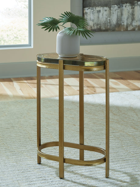 Mega Furniture - Ashley Furniture - Porterville Accent Table - Accent Table / Gold Finish - A4000716