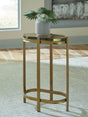 Mega Furniture - Ashley Furniture - Porterville Accent Table - Accent Table / Gold Finish - A4000716