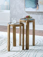 Mega Furniture - Ashley Furniture - Jossor Accent Table (Set of 2) - Accent Table Set (Set of 2) / Light Brown - A4000726
