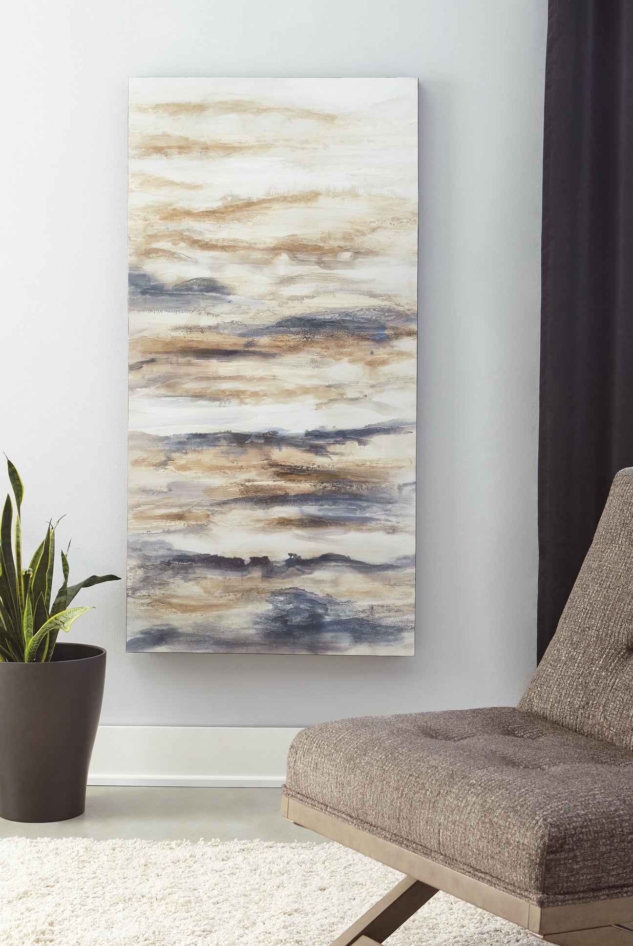 Mega Furniture - Ashley Furniture - Joely Wall Decor - Wall Art / Blue/Tan - A8000277