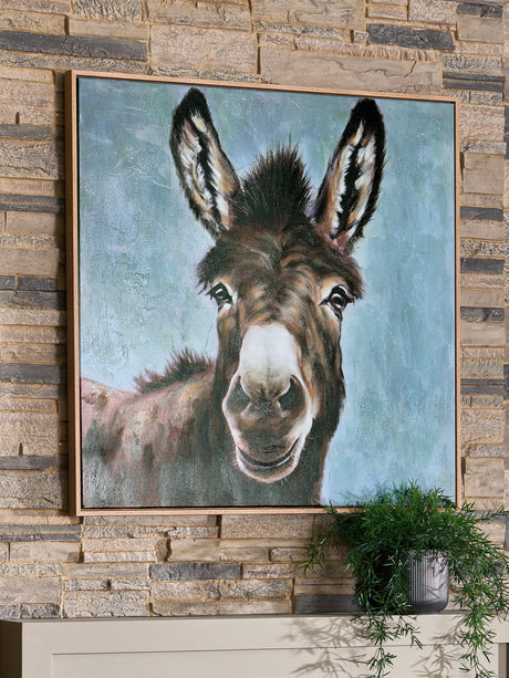 Mega Furniture - Ashley Furniture - Landerton Wall Decor - Wall Art / Brown/Blue/White - A8000488