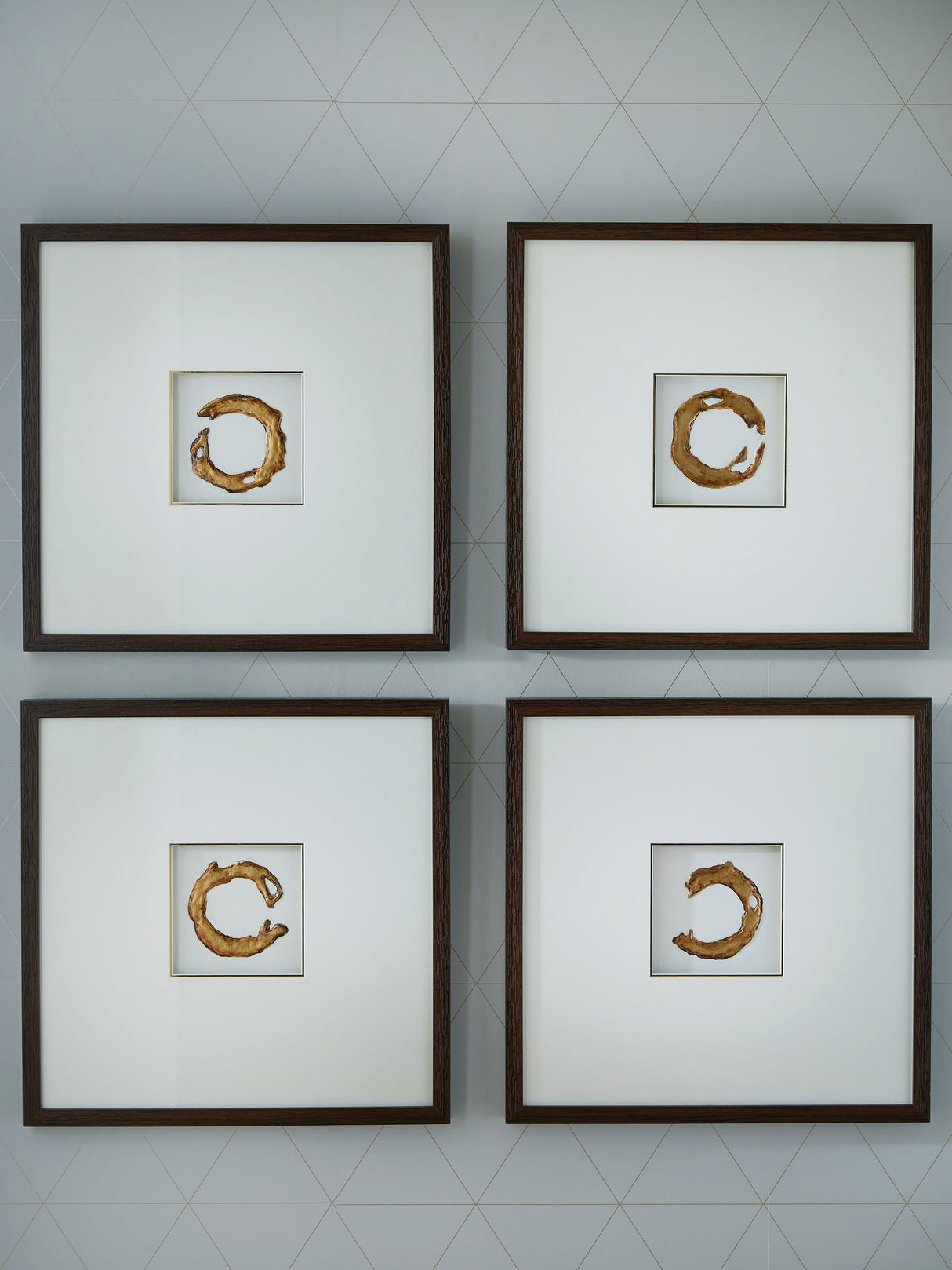 Mega Furniture - Ashley Furniture - Dallbourne Wall Decor - Wall Art Set (4/CN) / White/Gold Finish - A8000491