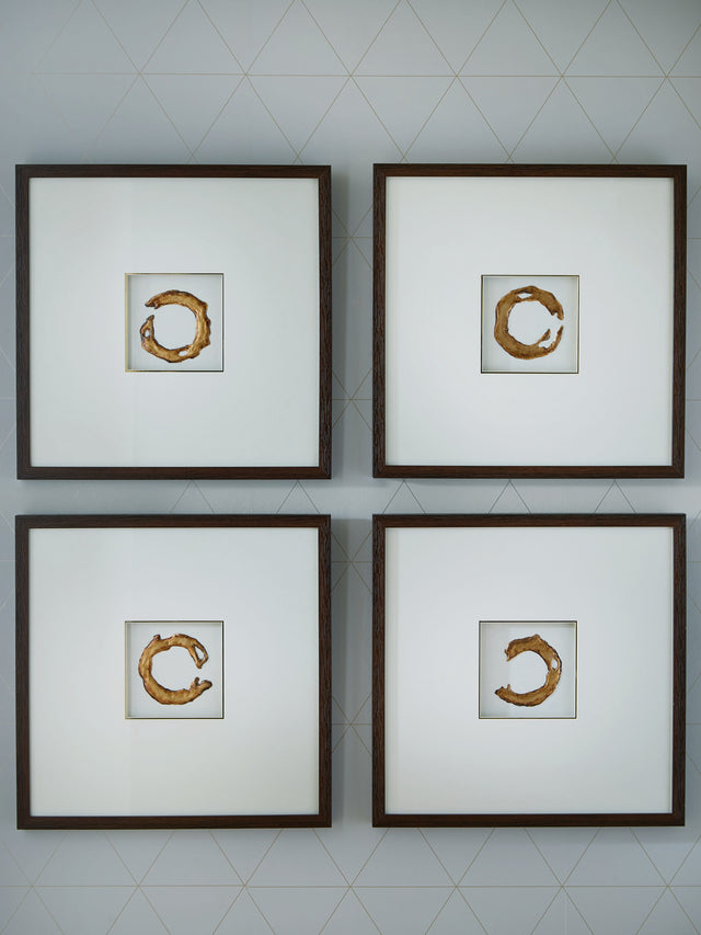 Mega Furniture - Ashley Furniture - Dallbourne Wall Decor - Wall Art Set (4/CN) / White/Gold Finish - A8000491