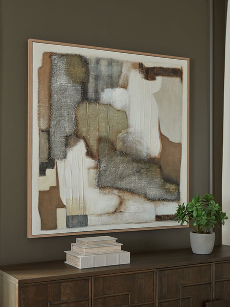 Mega Furniture - Ashley Furniture - Wylander Wall Decor - Wall Art / Tan/Brown/Gray - A8000497