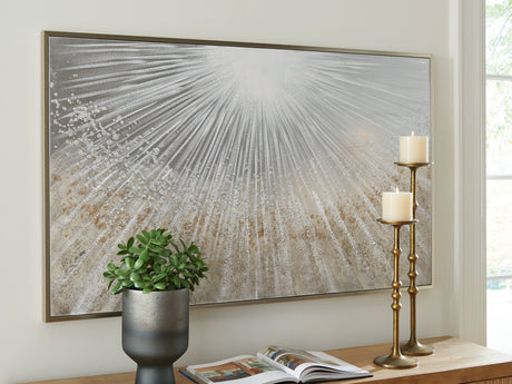 Mega Furniture - Ashley Furniture - Waldard Wall Decor - Wall Art / Gray/Taupe/White - A8000501