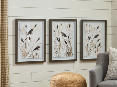 Mega Furniture - Ashley Furniture - Honslow Wall Decor - Wall Art Set (3/CN) / Brown/Black/White - A8000506