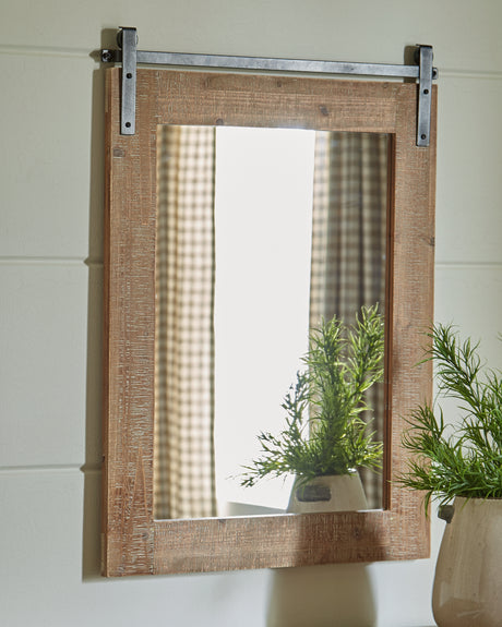 Mega Furniture - Ashley Furniture - Lanie Mirror - Accent Mirror / Antique Brown - A8010223
