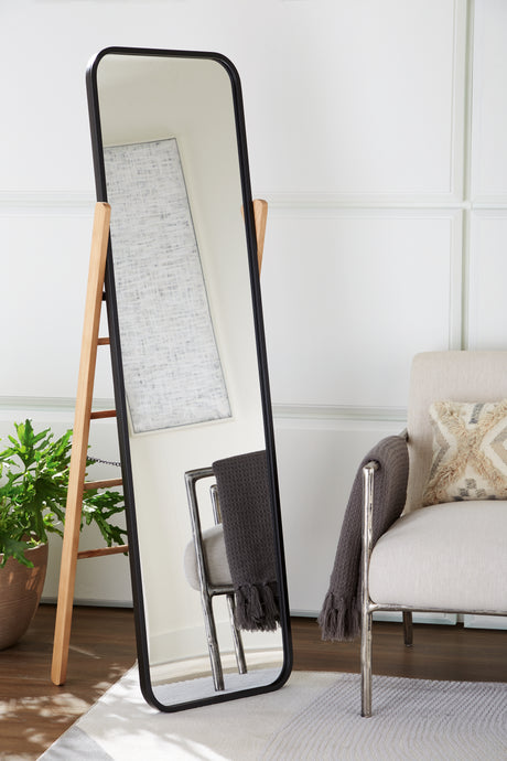 Mega Furniture - Ashley Furniture - Bronick Mirror - Floor Mirror / Black/Brown - A8010342