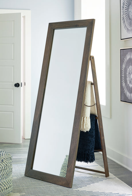Mega Furniture - Ashley Furniture - Dirkins Mirror - Floor Mirror / Brown - A8010343