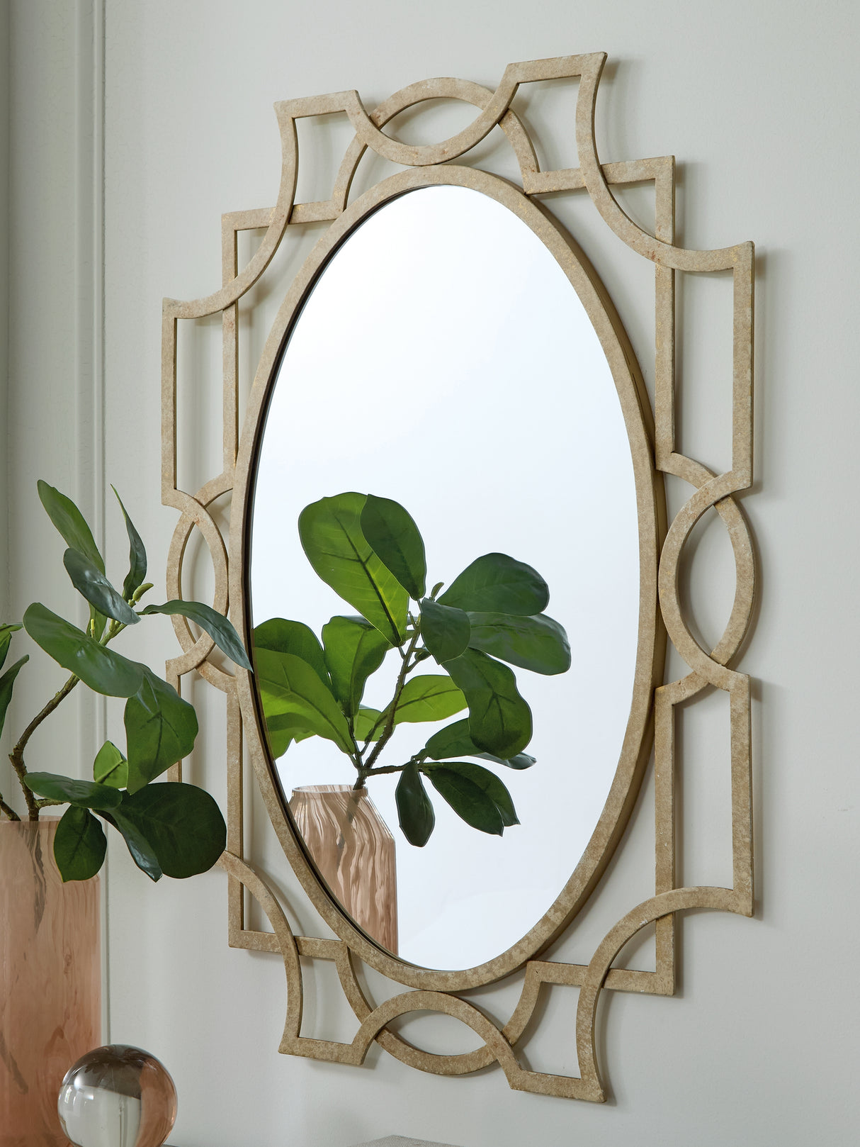 Mega Furniture - Ashley Furniture - Fulkmore Mirror - Accent Mirror / Antique Gold Finish - A8010350