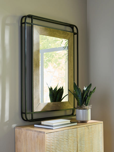 Mega Furniture - Ashley Furniture - Beelman Mirror - Accent Mirror / Black/Brown - A8010409