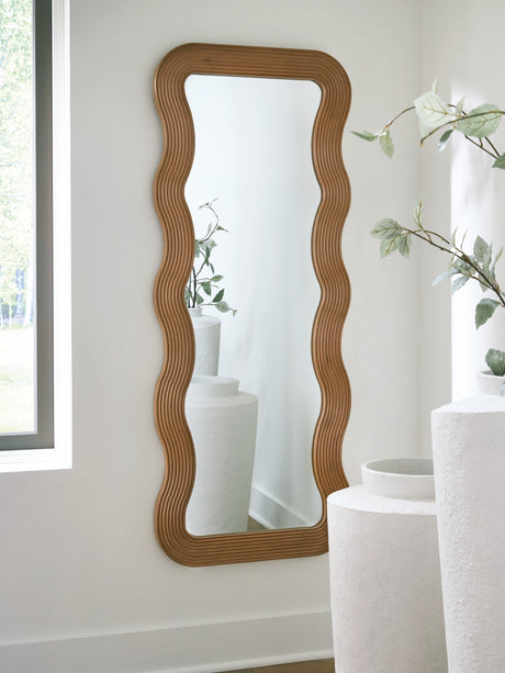 Mega Furniture - Ashley Furniture - Ellisonville Mirror - Floor Mirror / Brown - A8010413