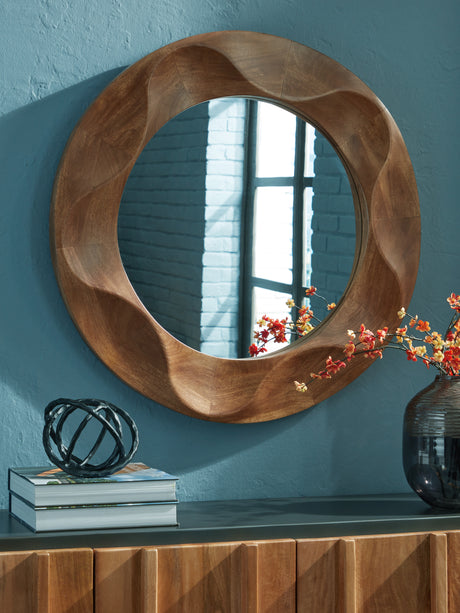 Mega Furniture - Ashley Furniture - Aajon Mirror - Accent Mirror / Brown - A8010427