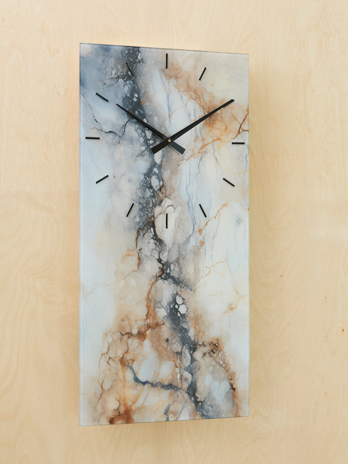 Mega Furniture - Ashley Furniture - Teague Wall Decor - Wall Clock / Brown/Gray/Ivory - A8010432
