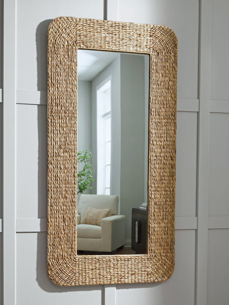 Mega Furniture - Ashley Furniture - Norigan Mirror - Floor Mirror / Natural - A8010438
