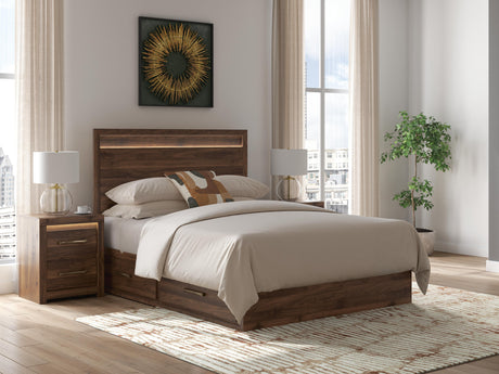 Mega Furniture - Ashley Furniture - Janfyn Bedroom - Queen Panel Bed with 2 Sided Storage - PCB1010B6