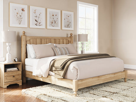 Mega Furniture - Ashley Furniture - Aleaport Bedroom - One Drawer Night Stand / Warm Brown - PCB1075-91