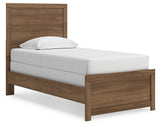 Mega Furniture - Ashley Furniture - Broachmyn Bedroom - Twin Panel Bed / Auburn - PCB1116B8