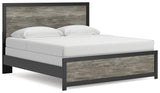 Mega Furniture - Ashley Furniture - Broachmyn Bedroom - King Panel Bed / Black/Gray - PCB1118B7