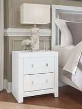 Mega Furniture - Ashley Furniture - Maeling Bedroom - Two Drawer Night Stand / White - PCB1119-92
