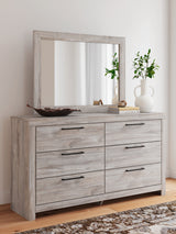 Mega Furniture - Ashley Furniture - Broachmyn Bedroom - Dresser and Mirror / Gray - PCB1120B1
