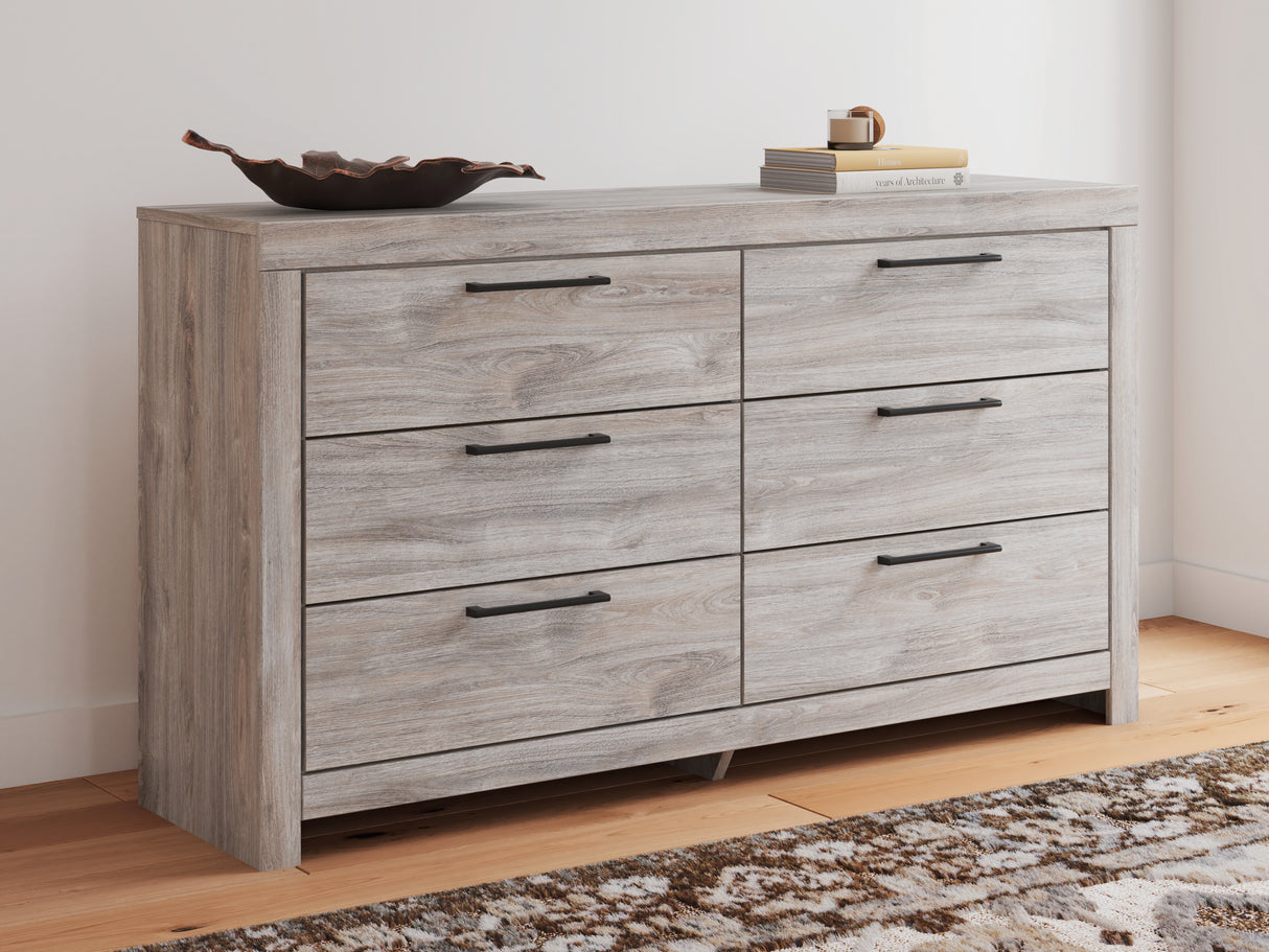 Mega Furniture - Ashley Furniture - Broachmyn Bedroom - Six Drawer Dresser / Gray - PCB1120-31