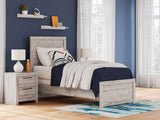 Mega Furniture - Ashley Furniture - Broachmyn Bedroom - Twin Panel Bed / Gray - PCB1120B8