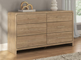 Mega Furniture - Ashley Furniture - Gramburg Bedroom - Six Drawer Dresser / Warm Natural Brown - PCB1121-31