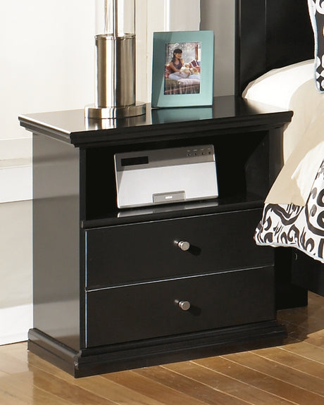 Mega Furniture - Ashley Furniture - Maribel Bedroom - Queen Panel Bed / Black - B138B53