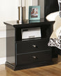 Mega Furniture - Ashley Furniture - Maribel Bedroom - Queen Panel Bed / Black - B138B53